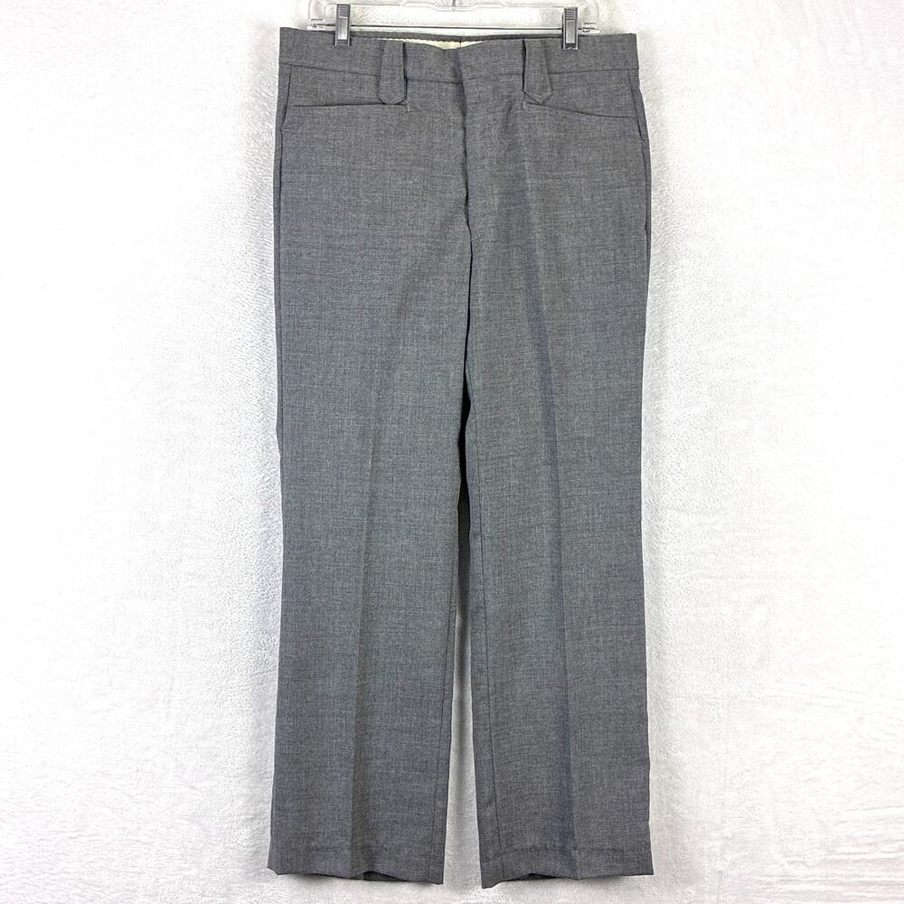 VTG Miller Stockman Western Dress Pants Men 34 Gray Classic Cowboy Ranch Country